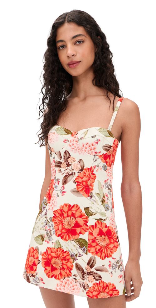 Claudine Mini Dress Blossoms Egret