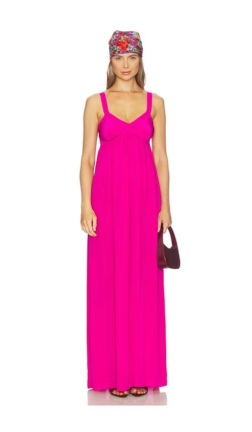 Essentiel Antwerp Jacobean Maxi Babydoll Dress in Pink. - 34 also , 36