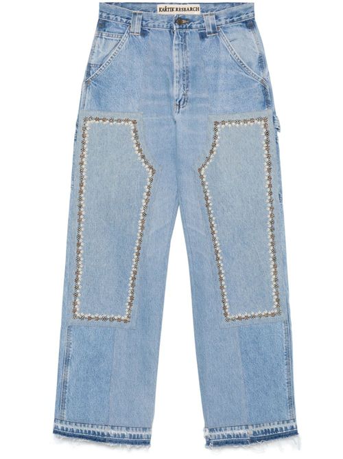 Double Patch Knee jeans - Blue