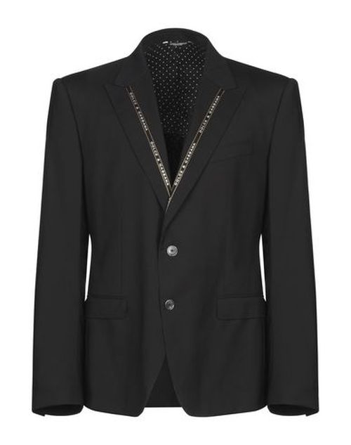 Man Blazer Black Size 34 Wool, Elastane