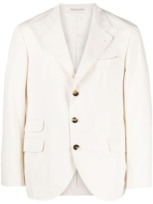 Single-breasted blazer - Neutrals
