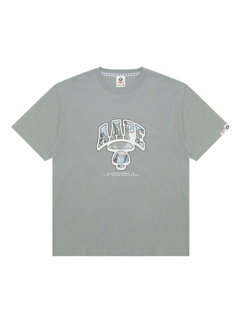 AAPE BY *A BATHING APE® logo-print T-shirt - Grey