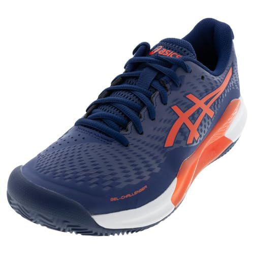 ASICS Men's GEL-CHALLENGER 14 CLAY Tennis Shoes, 10.5, MAKO BLUE/WHITE