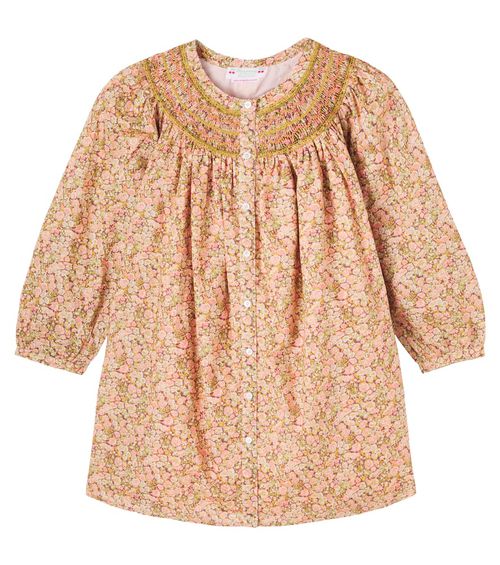 Jadwiga floral smocked cotton dress