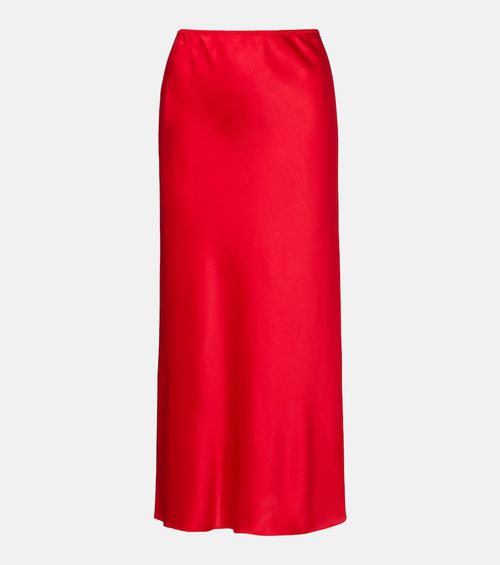 Sense Of Shine satin midi skirt