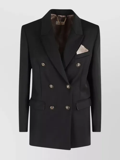 Elisabetta Franchi - double-breasted jacket featuring flap pocket