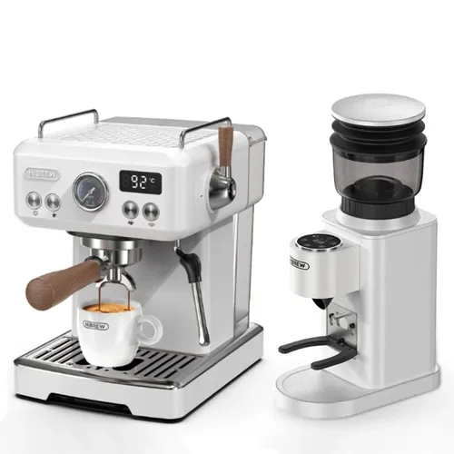 HiBREW H10 Plus Espresso Machine & G7 Conical Burr Grinder Set 20-Bar Pressure PID Control 48 Grind Levels H
