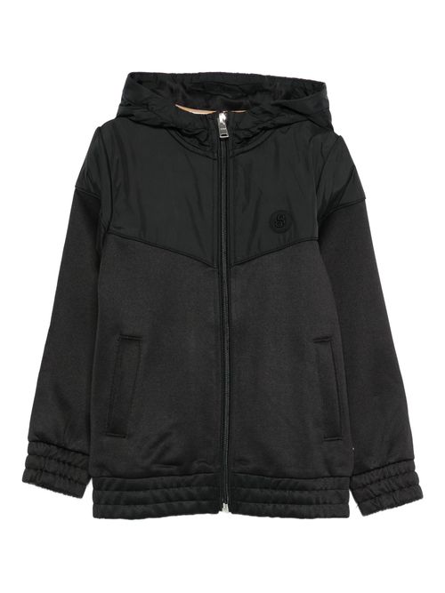 Mini Zip Fastening Hooded Sweater for Boys