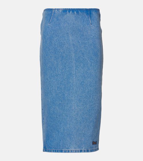 Denim midi skirt