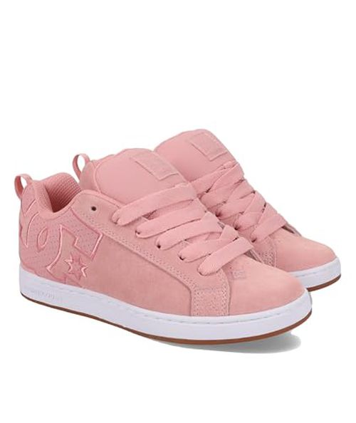 DC Shoes Court Graffik Womens Pink White Skate Shoe
