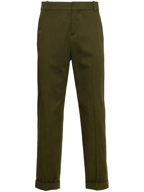 Cotton tapered trousers - Green