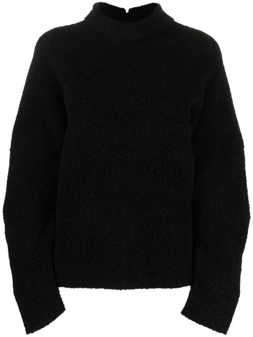 Long sleeve knit sweater - Black