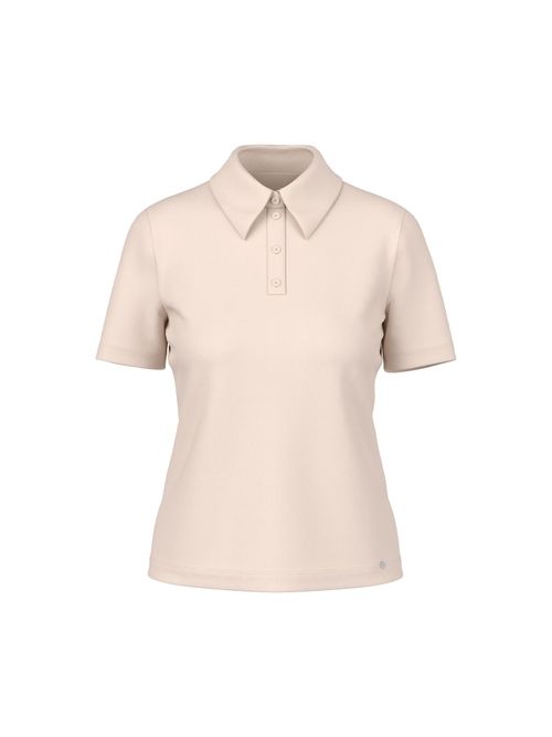 Marc Cain Polo Shirt in Cotton Stretch, white, 34 N