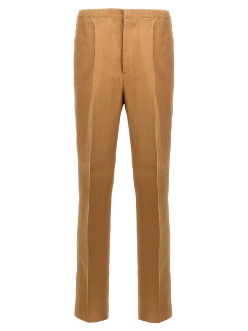 -Paper Canvas Pantaloni Beige-Uomo