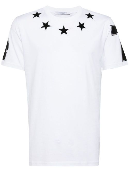 Stars neckline T-Shirt - White