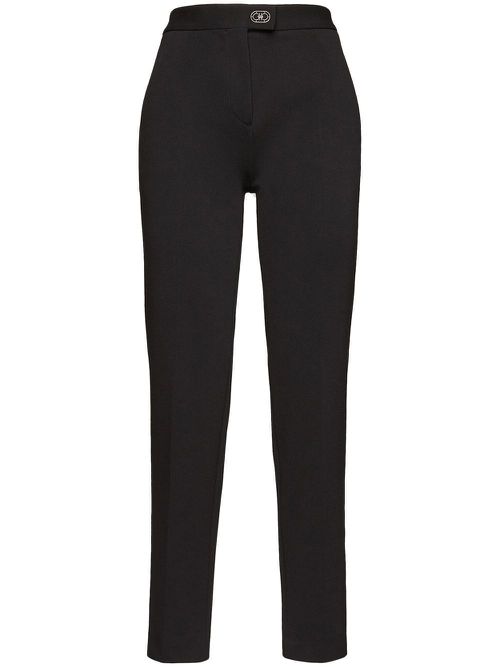 Gancio plaque tailored trousers - Black