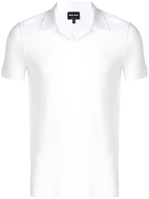 Short-sleeve polo top - White