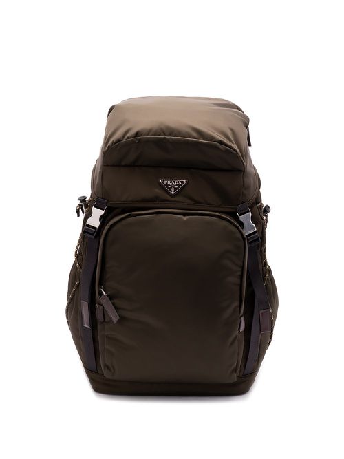 Re-Nylon And Saffiano Leather Backpack