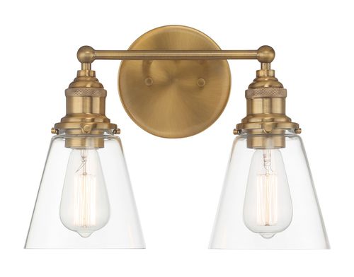 Oxidized Aged Brass Two Light Bath Vanity from the Barwell Collection