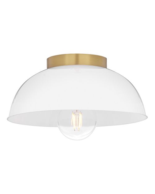 Lacquered Brass LED Flush Mount from the Stu Collection
