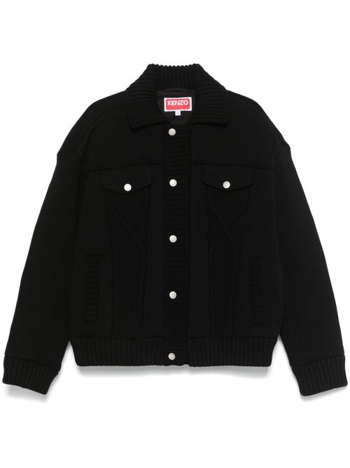 Knitted down jacket - Black