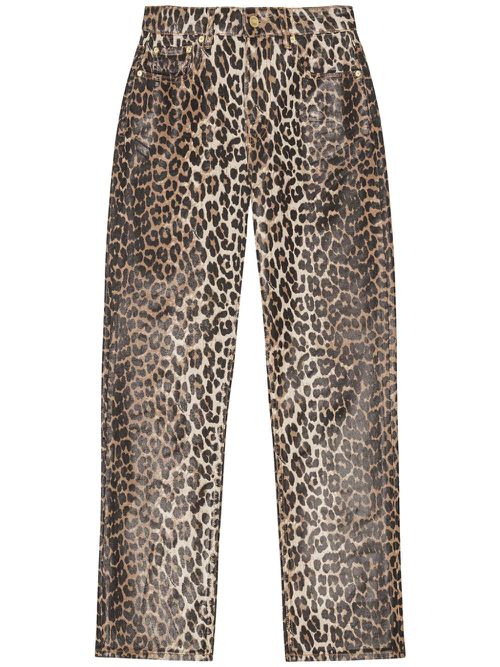 Leopard-print trousers - Brown