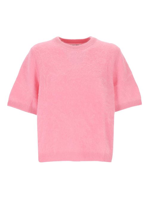 Brushed short-sleeve top - Pink