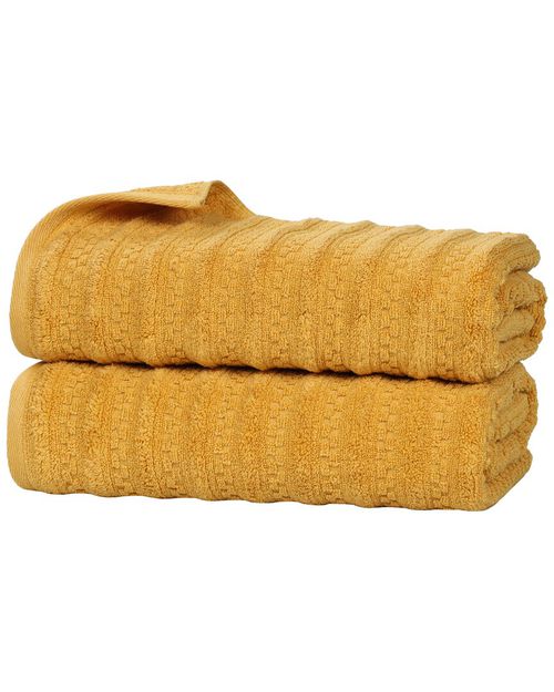 Superior Set of 2 Zuma Zero Twist Cotton Medium Weight Soft Absorbent Bath  Sheets
