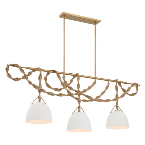 Legacy Brass Linear Chandelier from the Cordn Collection