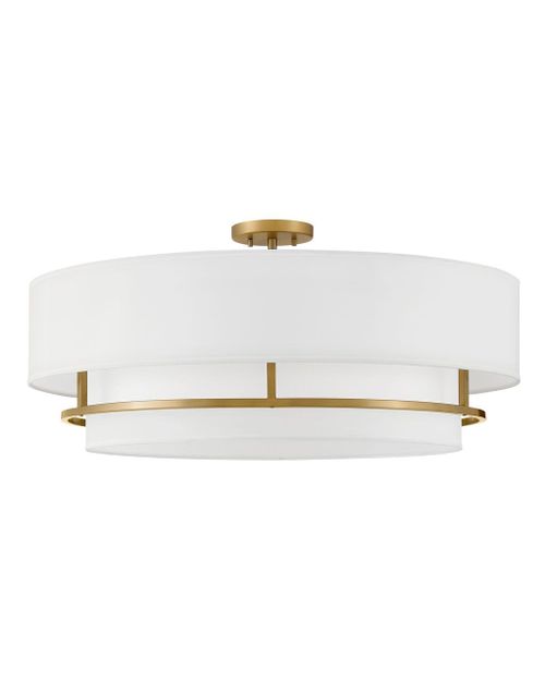 Lacquered Brass LED Semi-Flush Mount from the Graham Collection