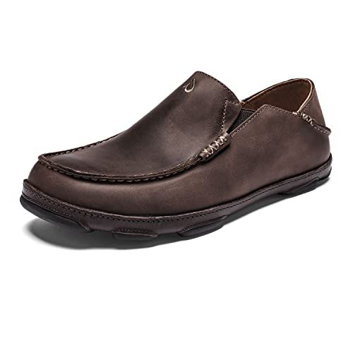 OLUKAI Moloa Men's Leather Slip On Shoes