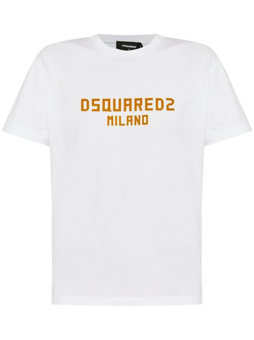 Flocked-logo T-shirt - White