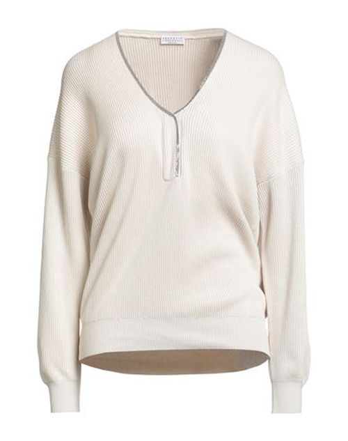 Woman Sweater Beige Size M Cotton, Ecobrass