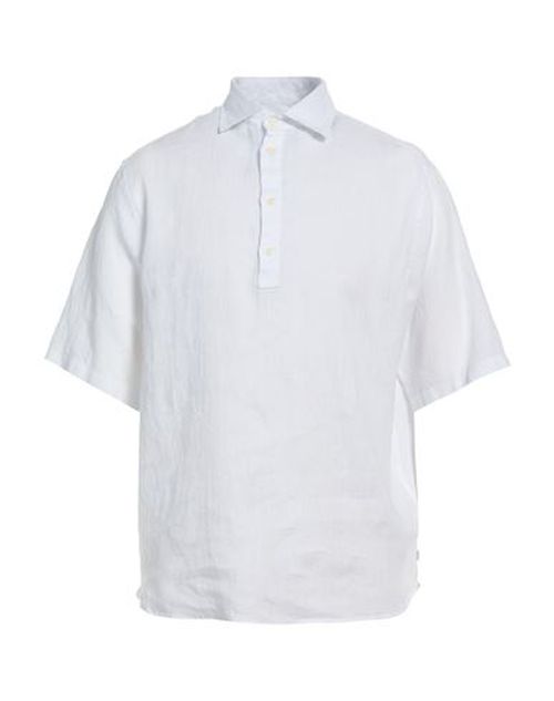 Man Shirt White Size L Linen