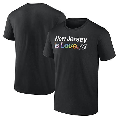 Men's Fanatics Black New Jersey Devils City Pride T-Shirt - Size Small