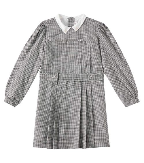 Bonpoint Mona houndstooth pleated dress