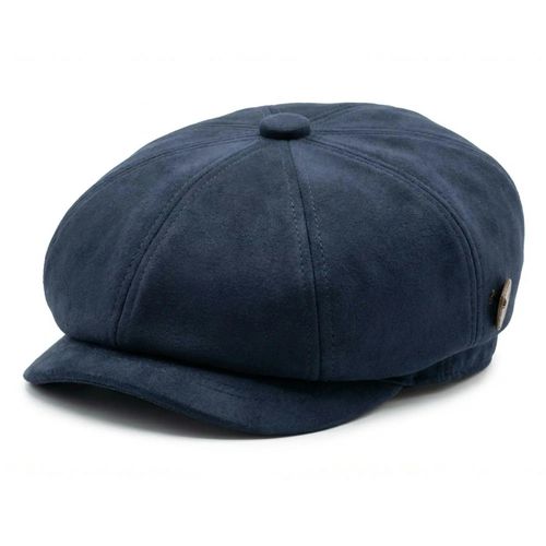 TruClothing Men's Suede Vintage 8-Panel Classic Gatsby Baker Boy Hat - Navy