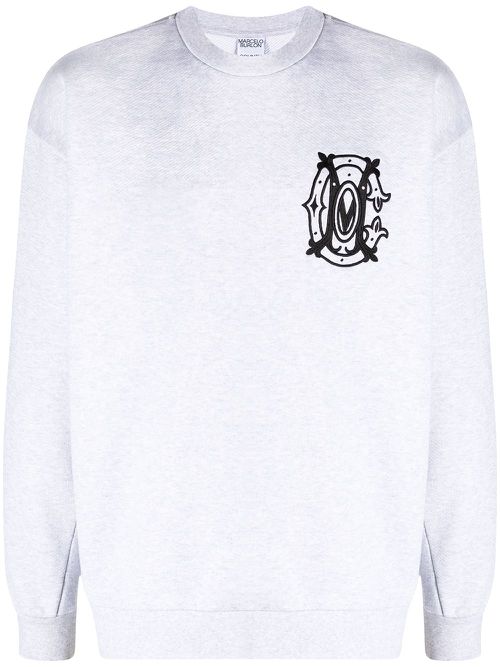 Logo embroidery sweatshirt - Grey