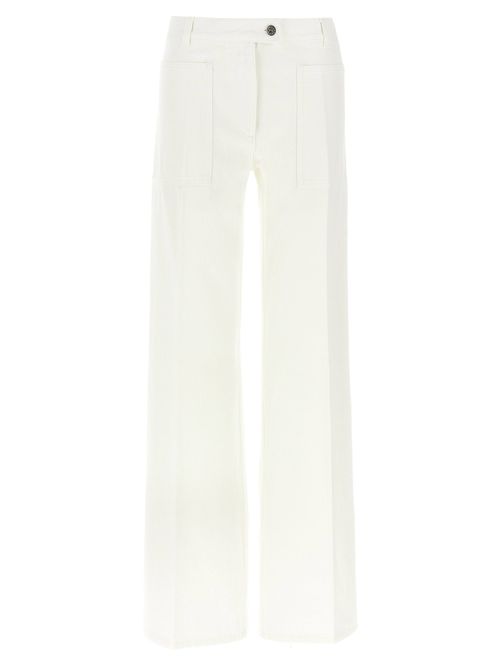 Garment-Dyed Denim Jeans — White