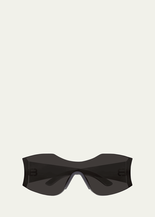 Men's BB Logo Nylon Shield Sunglasses