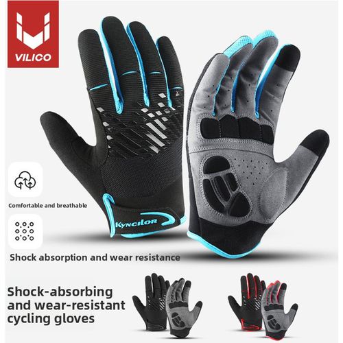 Spring And Autumn Outdoor Mountain Bike Long Finger Shock Absorption Wear-resistant Breathable Unisex Sports Cycling