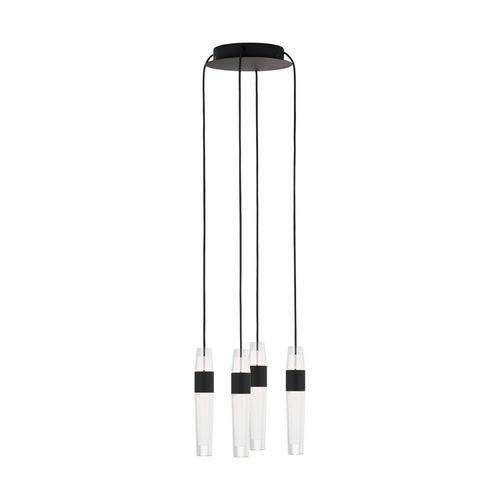 Nightshade Black LED Chandelier from the Lassell Collection