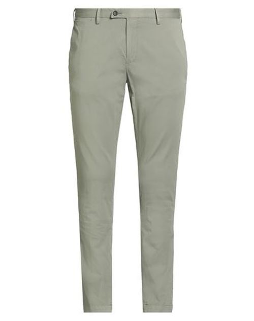 Man Pants Sage green Size 38 Cotton, Silk, Elastane