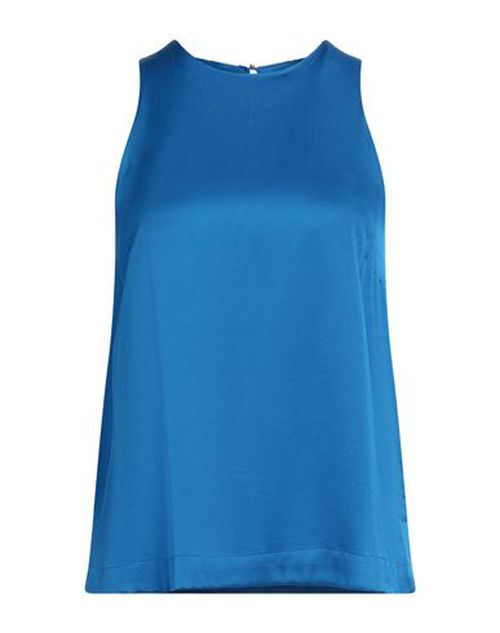 Woman Top Bright blue Size 6 Viscose