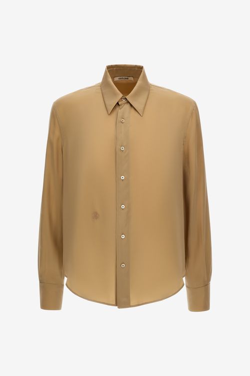 Beige Shirt With Monogram Rc