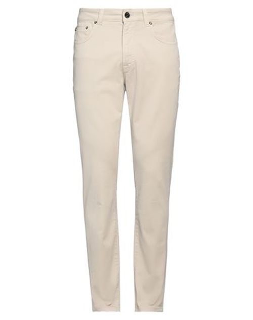 Man Pants Beige Size 36 Cotton, Elastane