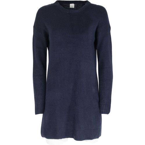 River Island Womens Longline Crew Neck Jumper - Navy Wool - Size 6 UK