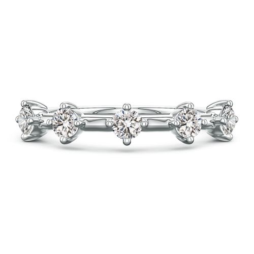 Angara 0.53 CTW Round Diamond Five-Stone Station Ring in 18K White Gold