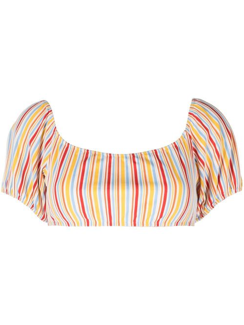 Mokati stripe-print bra - Multicolour