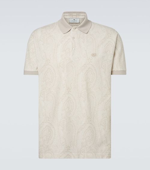 Paisley cotton polo shirt